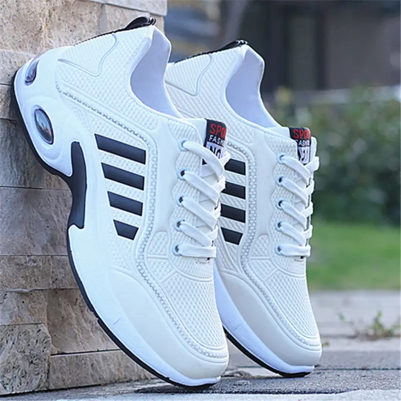 

New Men Shoes Air Cushion Sneakers Breathable Outdoor Walking Sport Shoes For Male Lace-up Casual Shoes Bubble Men Footwear 2021