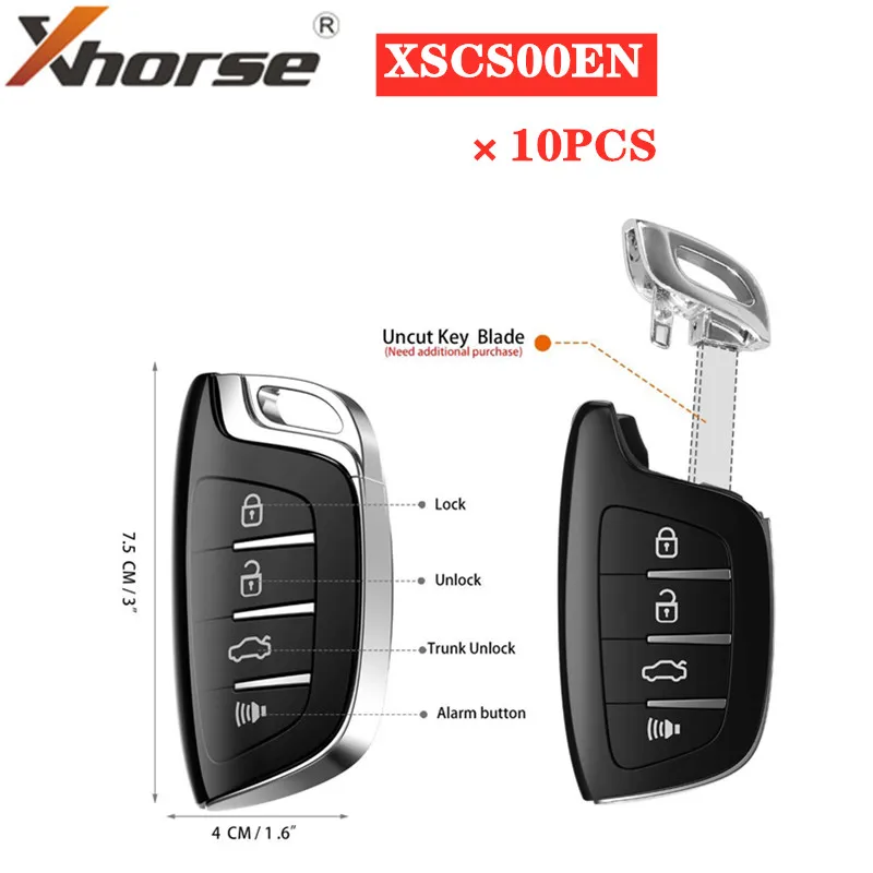 Xhorse XSCS00EN Smarty Remote красочный кристалл стиль (Smartkey) 10 шт./лот| |