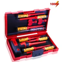 12pcsbox insulated screwdriver set voltage 1000v precision slotted phillips torx bits for electrician hand tool screwdriver kit