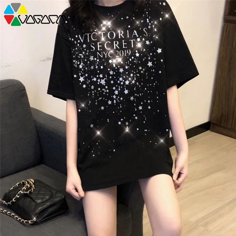 Женская Блестящая футболка с коротким рукавом Повседневная Свободная