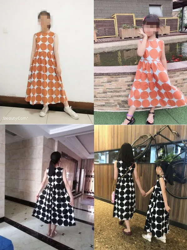 Летнее платье 2020 длинное для больших девочек детское пляжное в горошек без