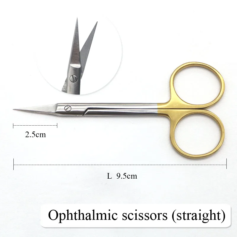 Ножницы для двойного века с золотой ручкой 9 5 см из нержавеющей стали