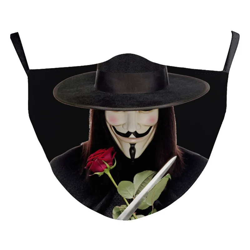 Пленка V для Вендетта искусственная маска лица пылезащитный реквизит мужчин и