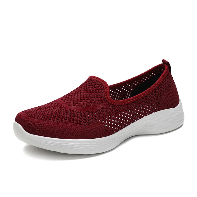 Весна пожилых людей Тканевая обувь для женщин среднего возраста и Прогулочная с