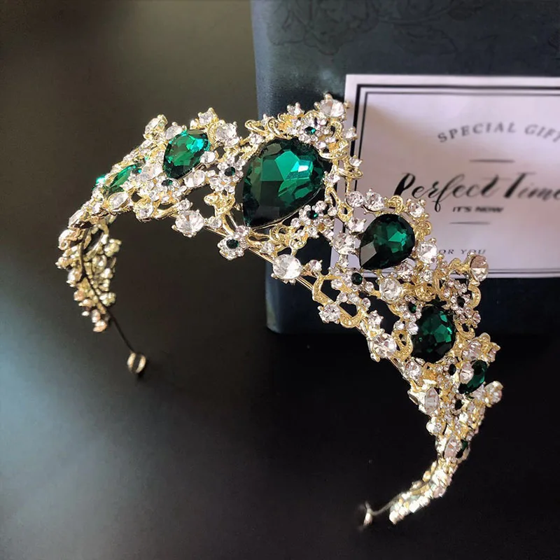 Блестящие тиары короны FORSEVEN в стиле барокко розовое золото диадемы повязка на