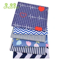 chainhoprinted twill cotton fabricpatchwork cloth for diy sewing quilting baby childrens bedcloth materialdark blue series