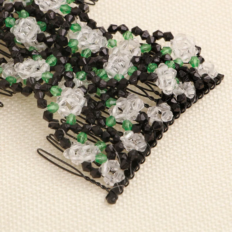 Шикарные Волшебные бусины эластичность двойные волосы расческа клип эластичные