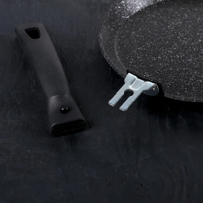 Сковорода блинная антипригарное покрытие цвет тёмный мрамор | Дом и сад