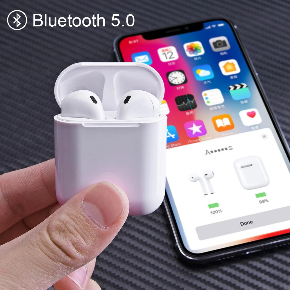 i20 tws Bluetooth Wireless Earphones Earbuds Wireless charging function sports headset For Iphone android Smart Phone earpiece