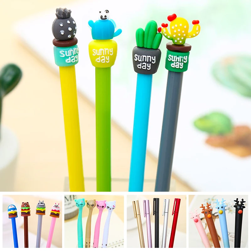 Милый торт животное кошка кактус лось Рождественская гелевая ручка Ретро