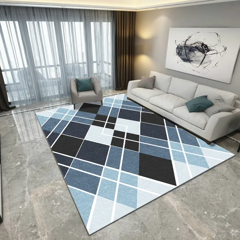 

Modern Rhombus Theme Bathroom Carpet Floor Mat Bath Rug Home Decoration Floor Rug Sofa Mat Wall-to-wall Carpeting Tappeto Bagno