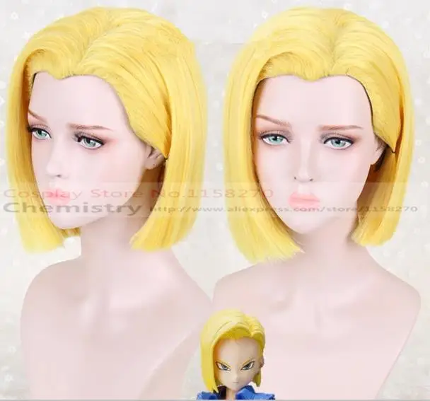 Dragon Ball Android 18 Косплей hairwear с кепкой