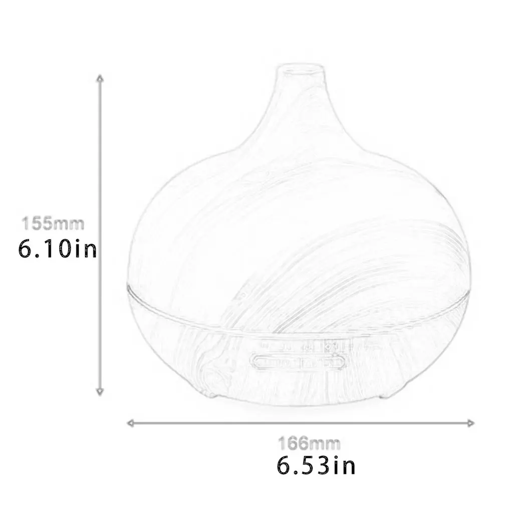 

400ml Aroma Air Humidifier wood grain with LED lights Essential Oil Diffuser Aromatherapy Electric Mist Maker for Home