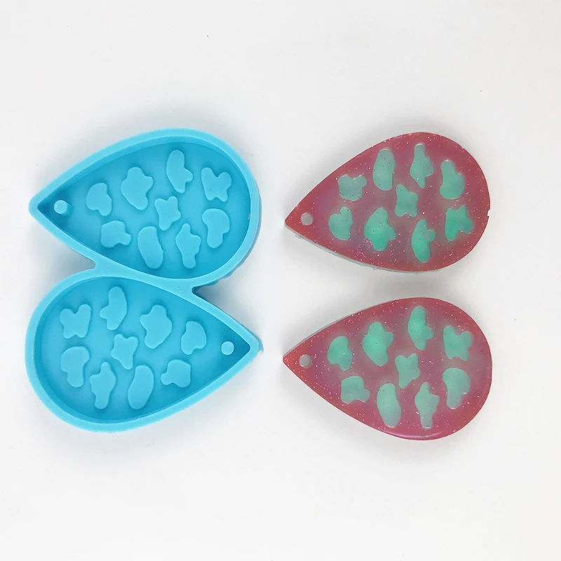 

Earrings Epoxy Resin Mold Keychain Pendant Silicone Mould DIY Craft Jewelry Tool E56F