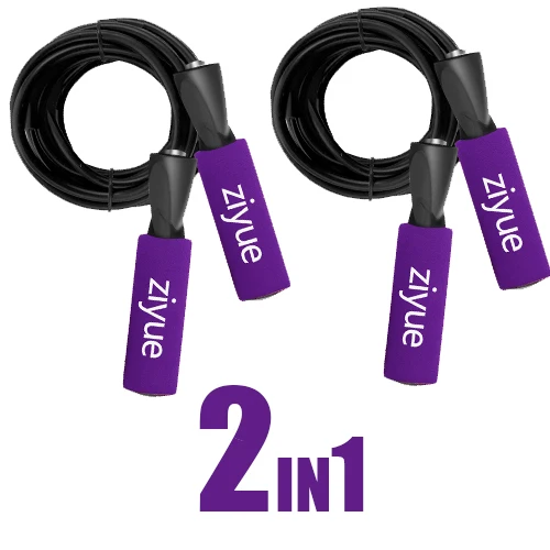 2 Purple Ziyue 3 м Подшипник Скакалка шнур скорость фитнес похудение тренажерный зал упражнения с прыжками Оборудование Регулируемый Бокс Скакалка Спортивная Скакалка - Цвет: 2 Purple