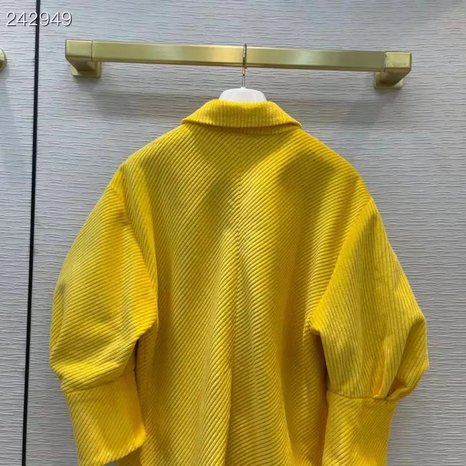 fashion brand new women trench coat long single breasted oversize lady clothes yellow autumn winter outerwear coat hot quality free global shipping