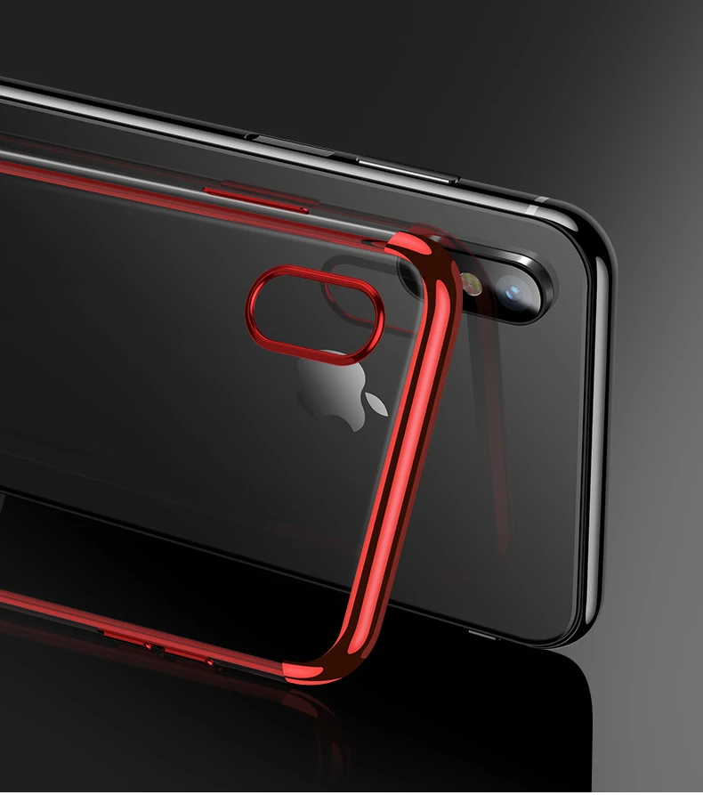 Противоударный чехол для iPhone 6 6s 7 8 Plus Edge покрытие прозрачный мягкий ТПУ X XS XR Max 11 Pro