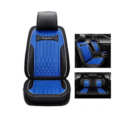 blue Кожаный чехол на 5 сидений автомобиля для Geely Atlas Emgrand X7 EC7 GX FE1 boyue mk все модели автомобильные аксессуары - Название цвета: blue