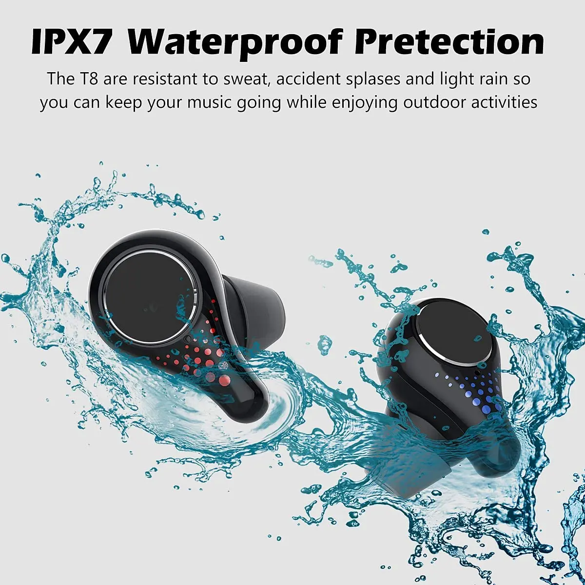 Водонепроницаемые беспроводные наушники Bluethooth 5 0 с зарядным устройством