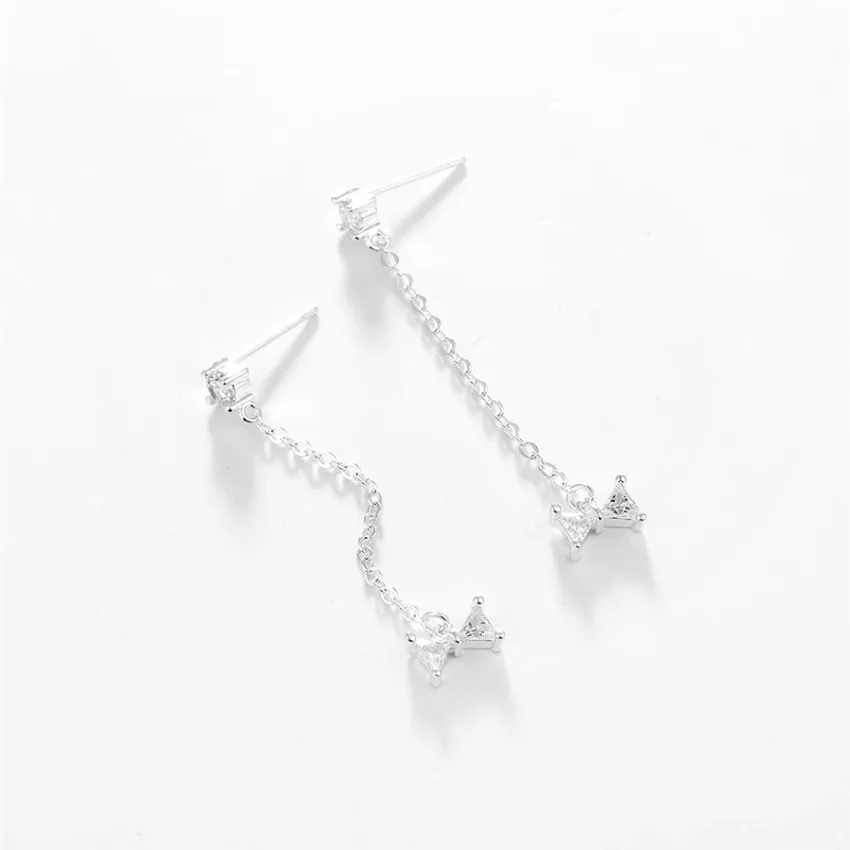 Висячие серьги Chandler с бантом лентой кристаллами в форме банта для женщин Модная