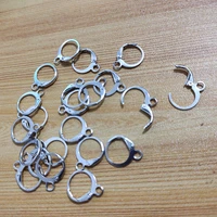 fuyie100pcslot 15mm silver earring part diy jewelry accessories handmade material french ear hook open circle buckle wholesale