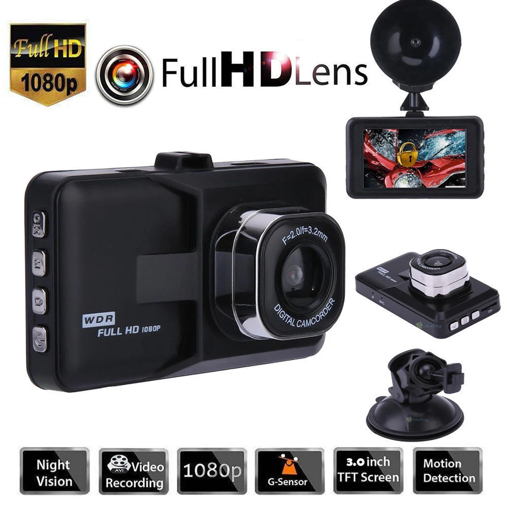 

Car DVR 3.0 Full HD 1080P Dash Cam Vehicle Dash Camera Video Recorder Auto Parking Monitor Motion Detector Night Vision G-sensor