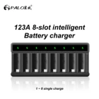 Зарядное устройство PALO 16350 CR123, 8 ячеек, 3,7 в, 16340, CR123, CR123A