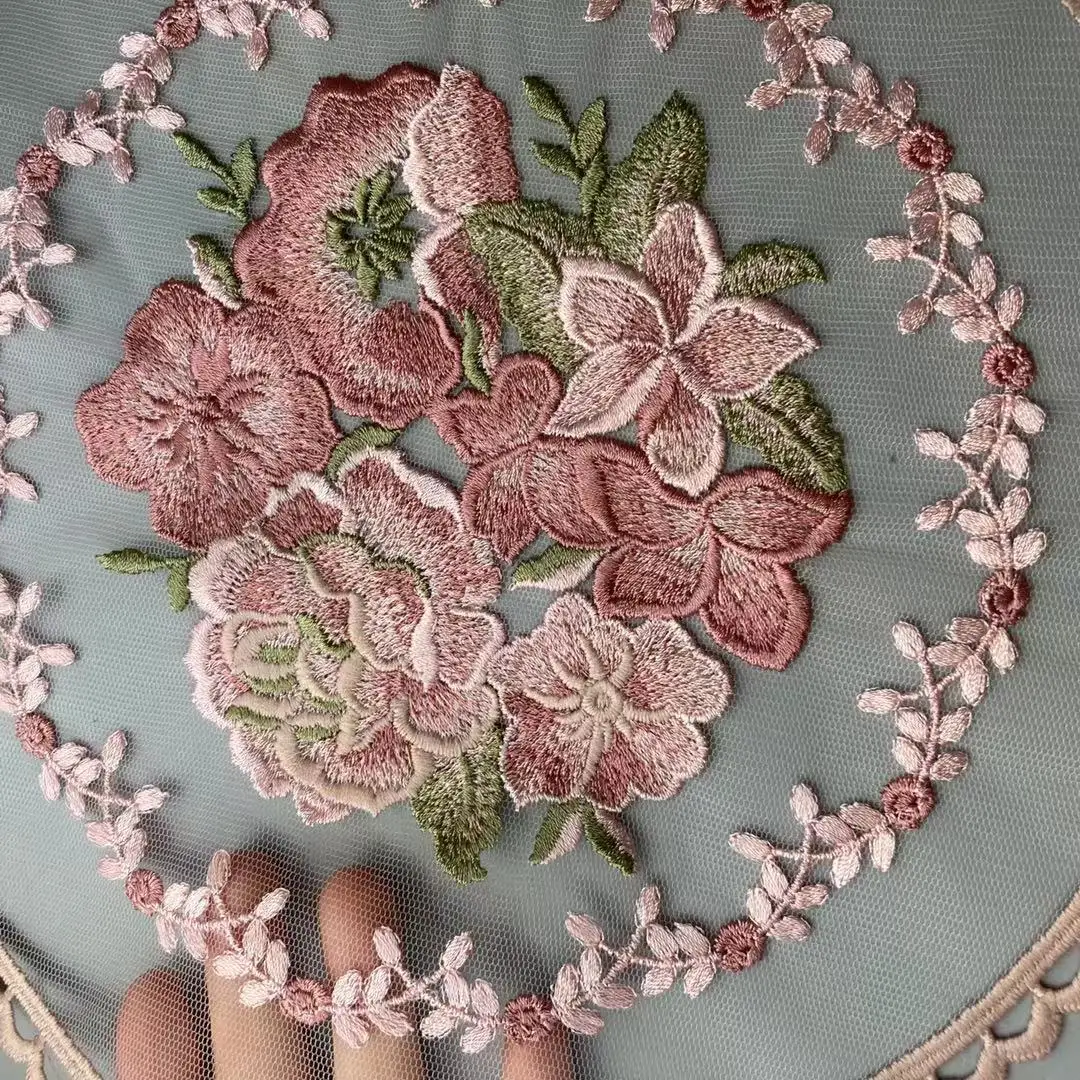 Розовое Кружевное цветочное оформление 28*28 см для дивана занавески постельного