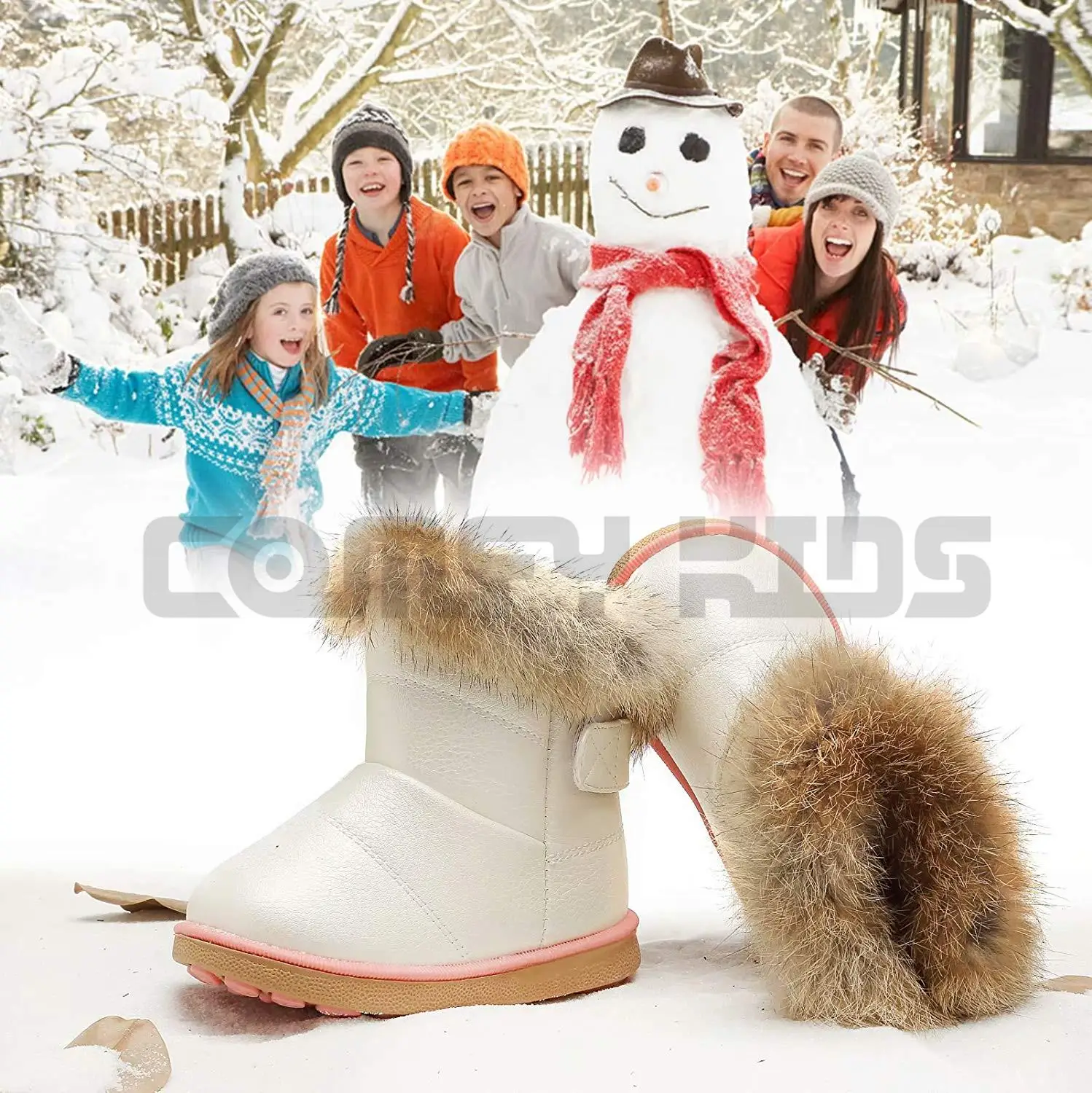 Удобные детские зимние ботинки детская обувь для девочек с резиновой подошвой