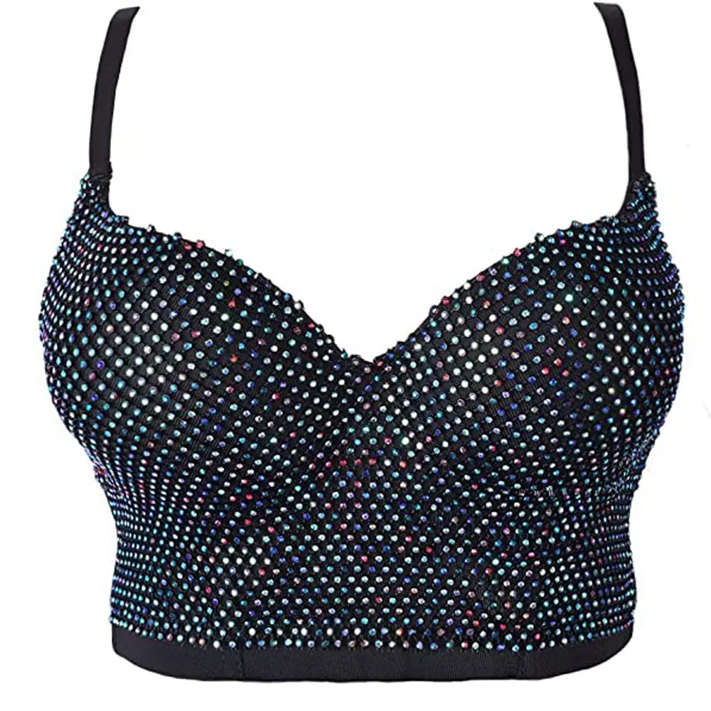 

Модный Красочный бюстгальтер с бисером, бюстгальтеры пуш-ап в стиле стимпанк с трансформируемыми лямками, топы, сексуальная одежда для ночн...