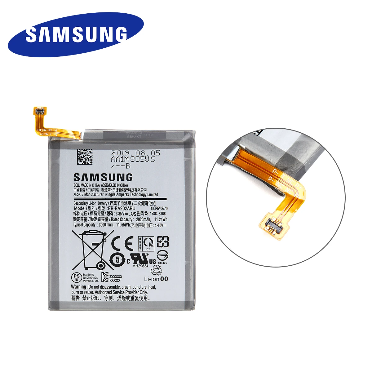 samsung orginal eb ba202abu 3000mah battery for samsung galaxy a20e a10e a102w a102u a202f sm a202fds sm a202f mobile phone free global shipping
