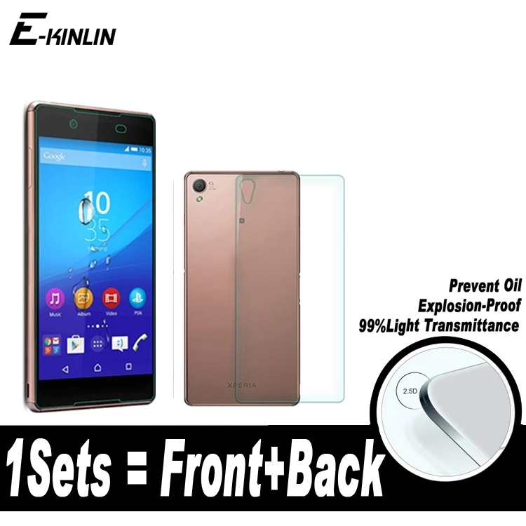 Передняя + задняя защитная пленка для экрана Sony Xperia Z1 Z3 Z5 M4 Compact Mini Plus Премиум