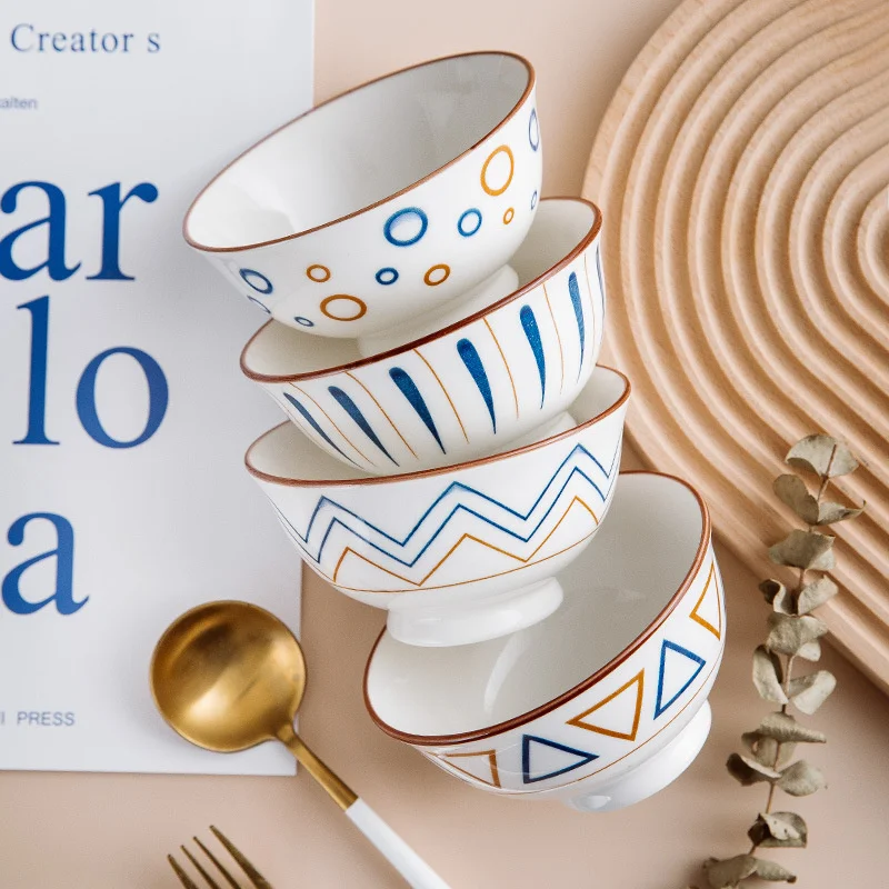 Японский шар риса керамическая посуда цвета нижней глазури одинарная Бытовая