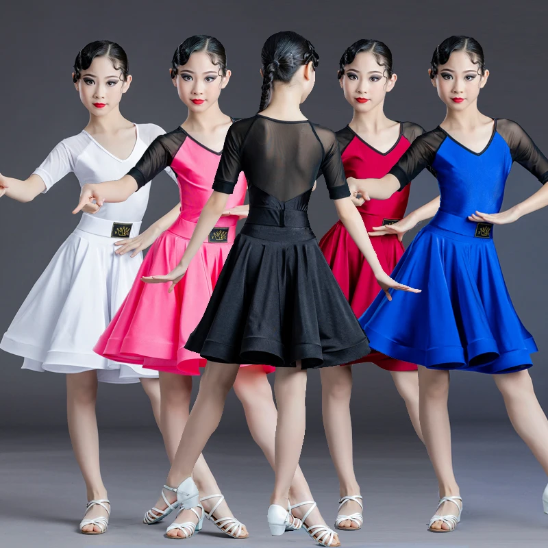 Профессиональное платье для латинских танцев девочек Детская одежда бальных и