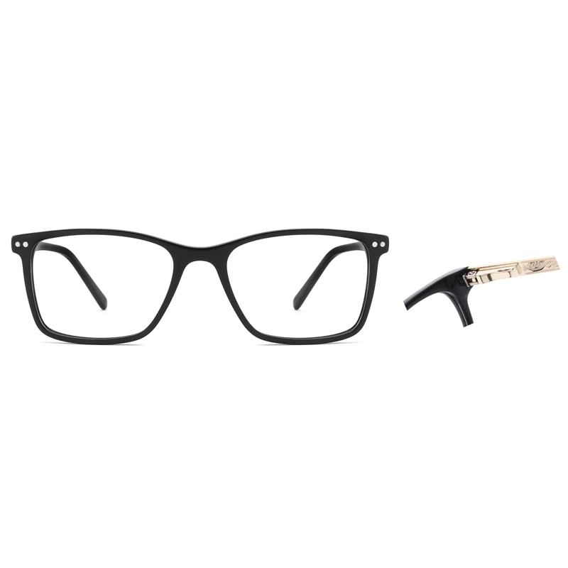 

2 In 1 eyeglasses magnetic clip on sunglasses Magnet Polarized Clip On Glasses Frame Men Optical Myopia Prescription Eye glasses