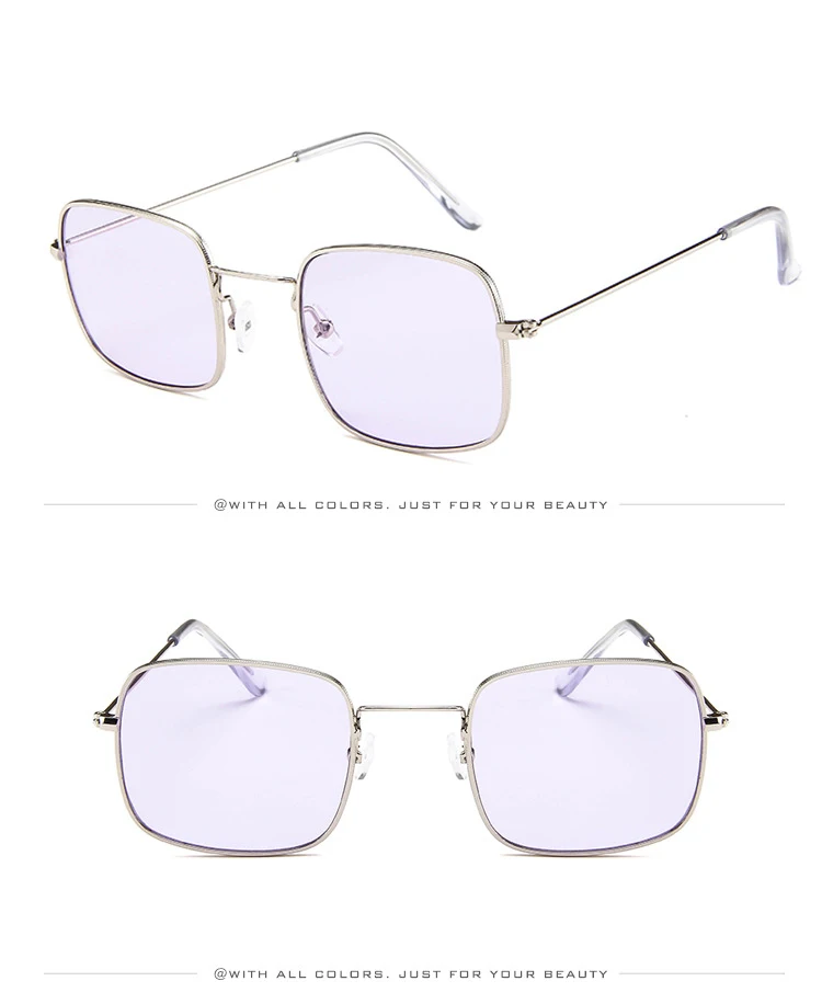 Солнцезащитные очки многоцветный красный золотой свет квадратная оправа Ретро