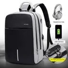 Рюкзак с замком паролем для мужчин и женщин, Вместительная дорожная сумка для ноутбука 17 дюймов с USB-зарядкой и защитой от кражи