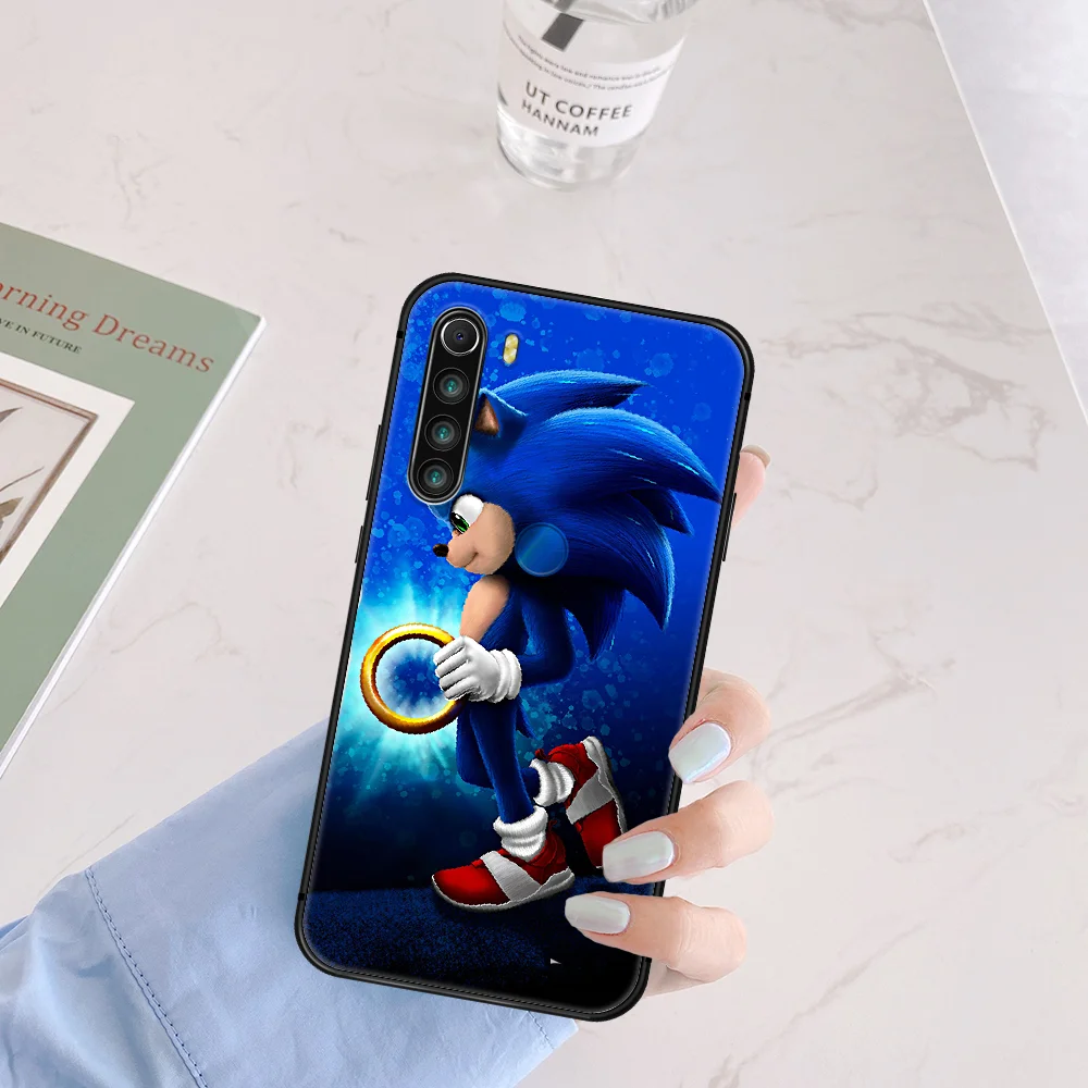 

Cartoon Sonic Blue Hedgehog Phone Case Cover Hull For XIAOMI Redmi 7 7A 8 8A 9 9C Note 6 7 8 9 9S K20 Pro K30 black Waterproof