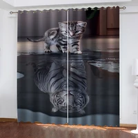 home cafe office hotel luxury high quality blackout window curtain cute realistic animals for children students designer custom