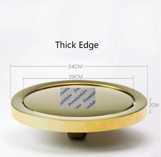 24CM GOLD THICK Столешница из нержавеющей стали, встроенная откидная крышка для свинга, мусорный желоб для мусора, кухонная ванна, Верхняя втулка, бронза, красное золото - Цвет: 24CM GOLD THICK