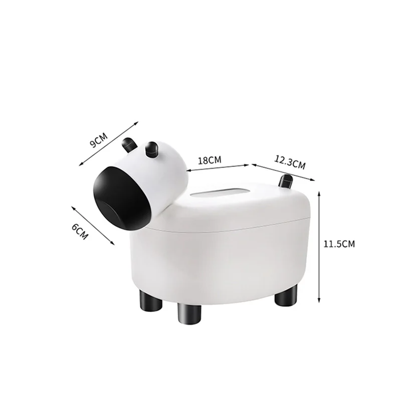 

2 In 1 Multifunction Tissue Box Calf Shape Tissue Holder Creative Telescopic Tissue Box with Toothpick Holder Home Storage Tools