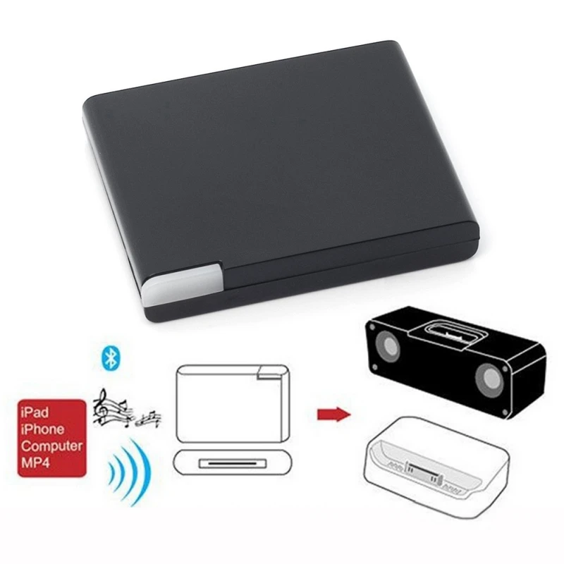 Для iPod для iPhone 30 Pin док станция динамик станции 30Pin Bluetooth приемник A2DP беспроводной