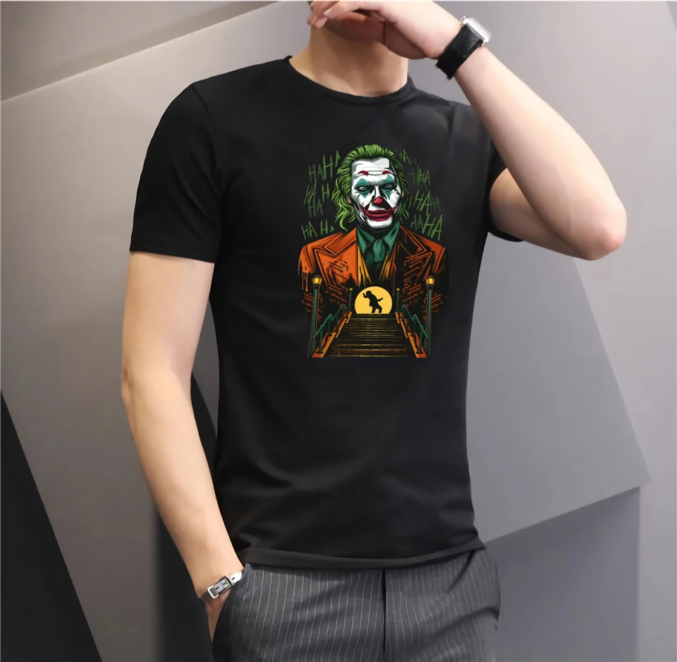 Reborn Clown Arthur Fleck Joaquin Phoenix Can You Call Me Joker черная футболка с фигуркой