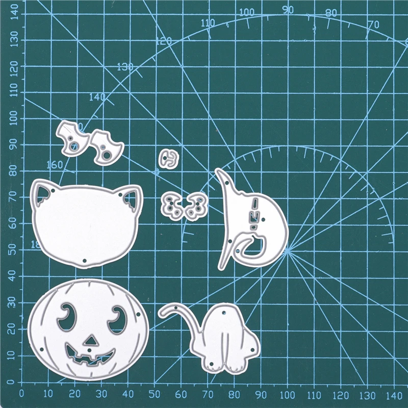 Штампы DiyArts для Хэллоуина металлические штампы с изображением тыквы кота