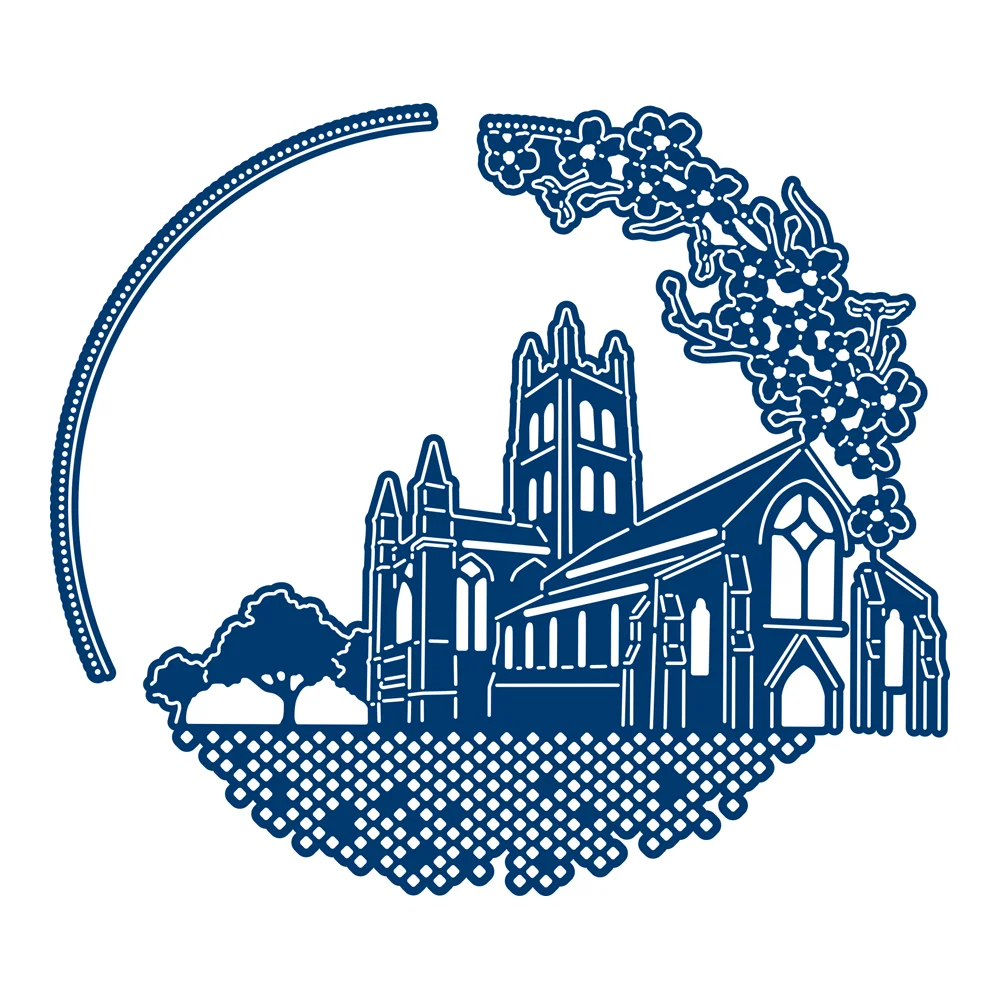 

Wreath House Die Metal Cutting Dies for DIY Scrapbooking Crafts Dies Cut Stencils Maker Photo Album Template Handmade Decoration