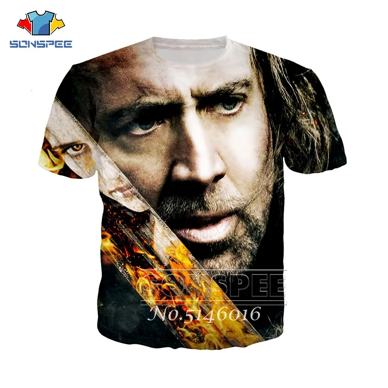SONSPEE Nicolas Cage, забавная футболка с 3d принтом, унисекс, повседневная, короткий рукав, летняя Мужская модная повседневная одежда, футболки, топы, одежда t118 - Цвет: 16