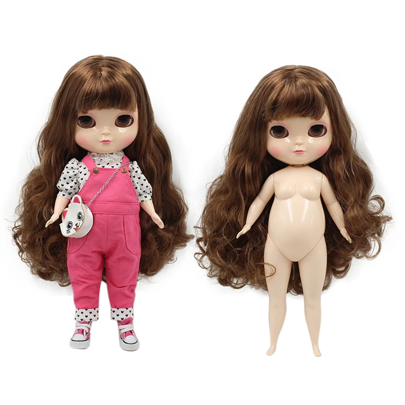 Кукла ледяная дбс пухлая кукла толстое тело длинные каштановые волосы Толстая