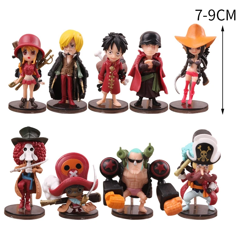 

9pcs/set Anime One Piece Figures Luffy Sauron Sabo Ornaments PVC Action Collectible Model Toy Figurine Kids Gift