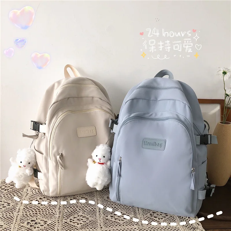 

2021 Fashion Women Backpack Cute Nylon Student Schoolbag Kawaii Ladies Large Capacity Laptop Bagpack Girl Bookbag Mochila