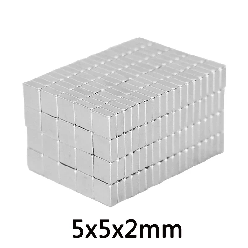 50/100/200/500/1000 шт 5x5x2 мм супер сильные квадратные магнит N35 NdFeB неодимовый